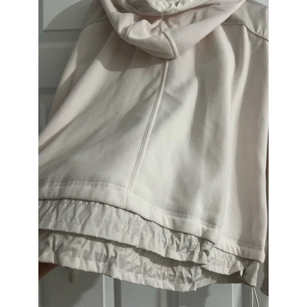 Athleta white cream jacket size medium soft jacket with pockets - Picture 6 of 14